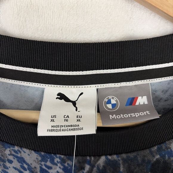 PUMA Bmw MMS Colorsplash All Over Print Crew Neck Short Sleeve T-Shirt Sz XL NWT - Picture 6 of 9